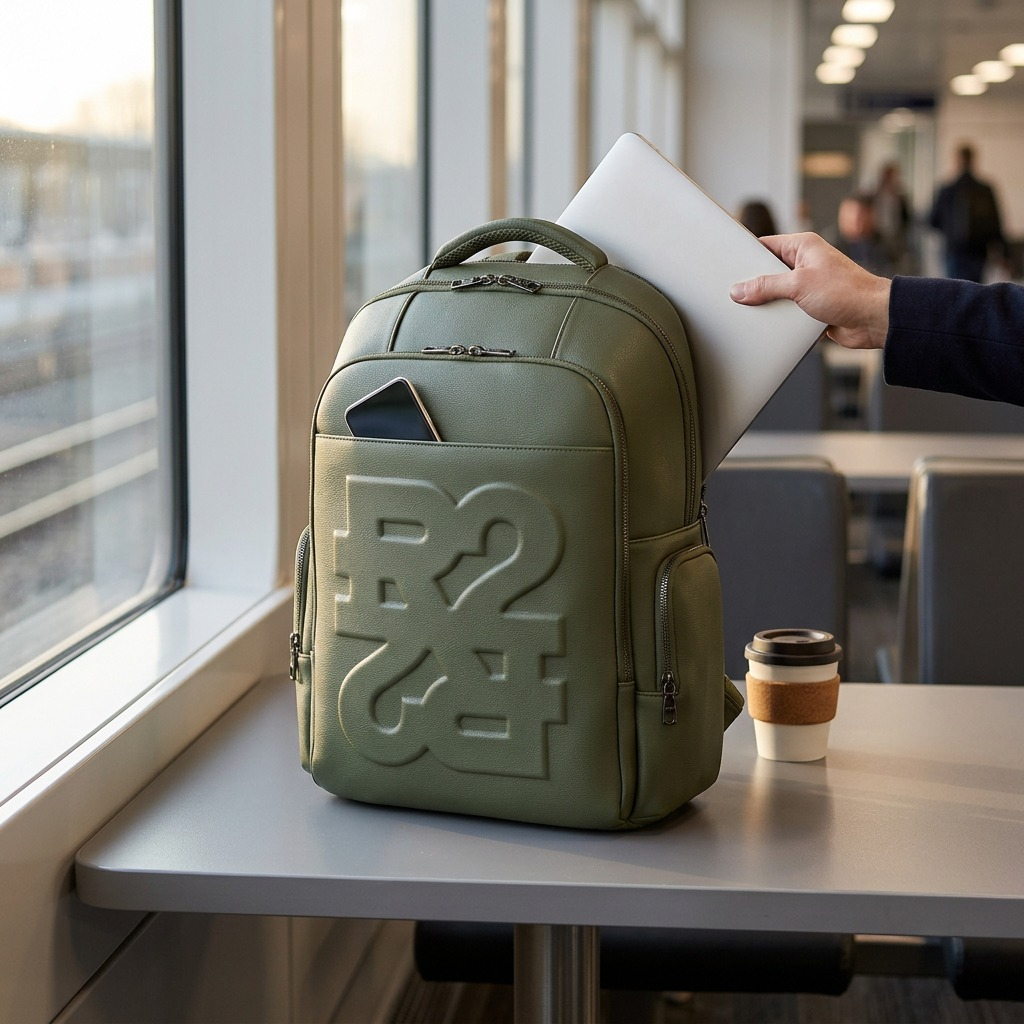 BUGATTI Rick Ross - The Boss Edition Backpack - PU Grit Green (BKP1000RR-KHAKI) - Cartouches Certifiees
