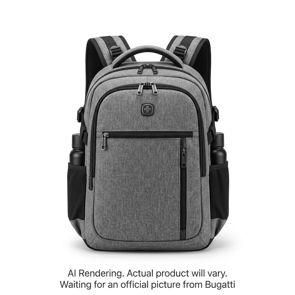 BUGATTI Swiss Mobility Active City Backpack - Grey (BKP1201SM-GRY) - Cartouches Certifiees