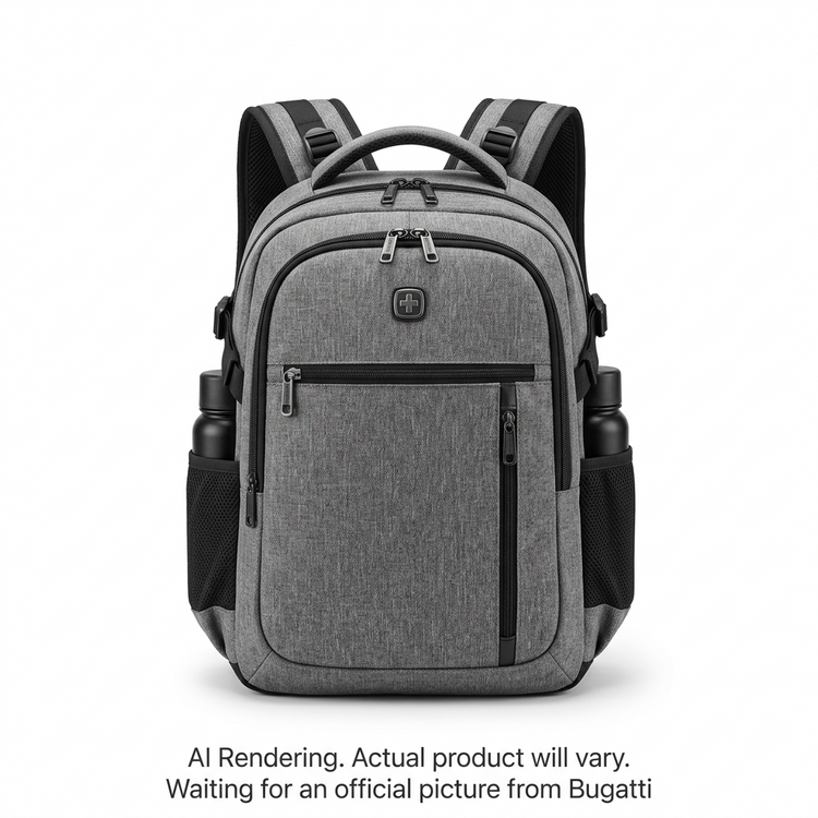 BUGATTI Swiss Mobility Active City Backpack - Grey (BKP1201SM-GRY) - Cartouches Certifiees