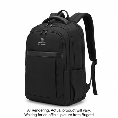 BUGATTI Swiss Mobility Urban Pro Backpack - Black (BKP1195SM-BLK) - Cartouches Certifiees