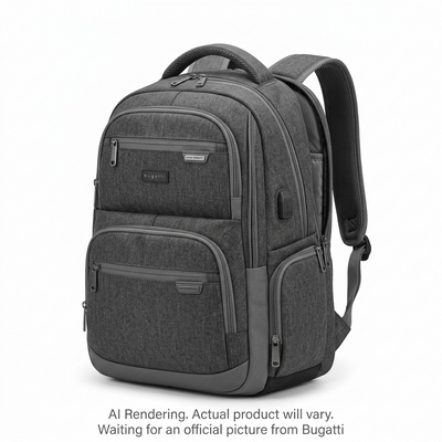 BUGATTI Swiss Mobility Urban Pro Backpack - Grey (BKP1195SM-GRY) - Cartouches Certifiees