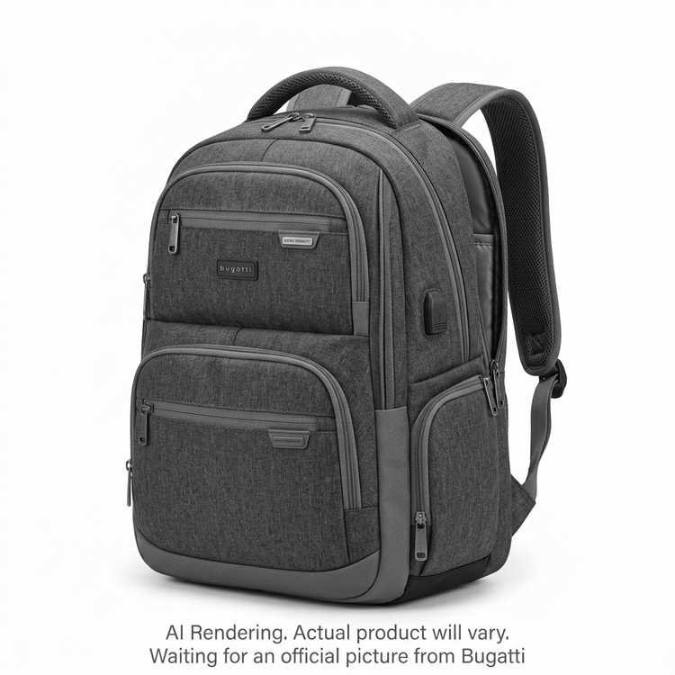 BUGATTI Swiss Mobility Urban Pro Backpack - Grey (BKP1195SM-GRY) - Cartouches Certifiees