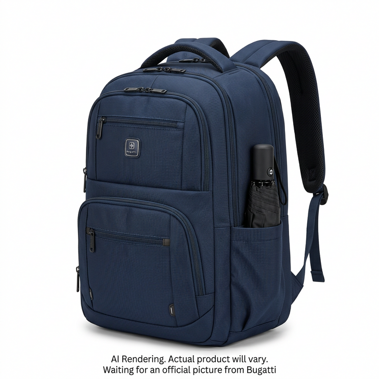 BUGATTI Swiss Mobility Urban Pro Backpack - Navy (BKP1205SM-NVY) - Cartouches Certifiees