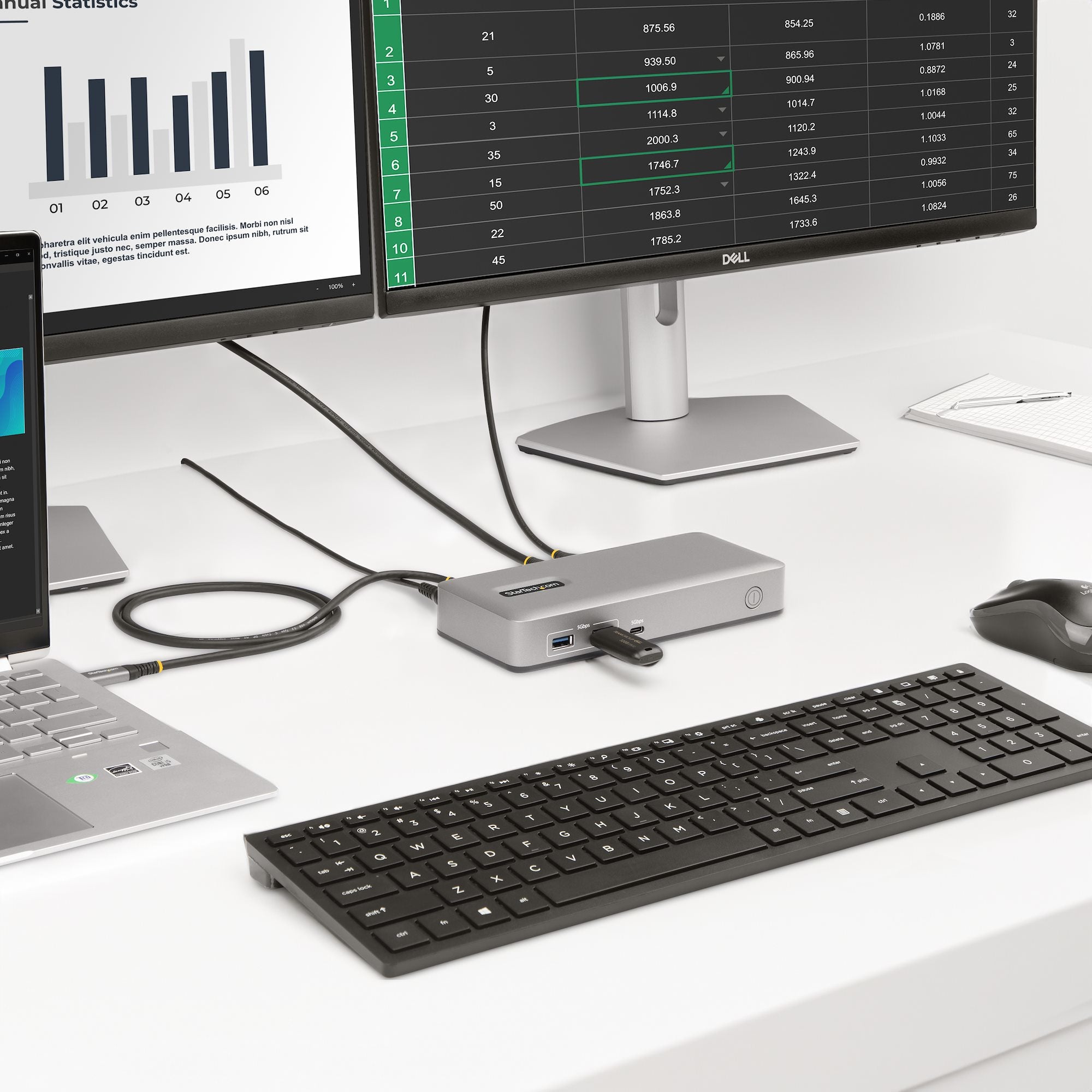 StarTech.com 101N-USBC-DOCK station d'accueil Avec fil USB 3.2 Gen 1 (3.1 Gen 1) Type-C Gris - Image 8