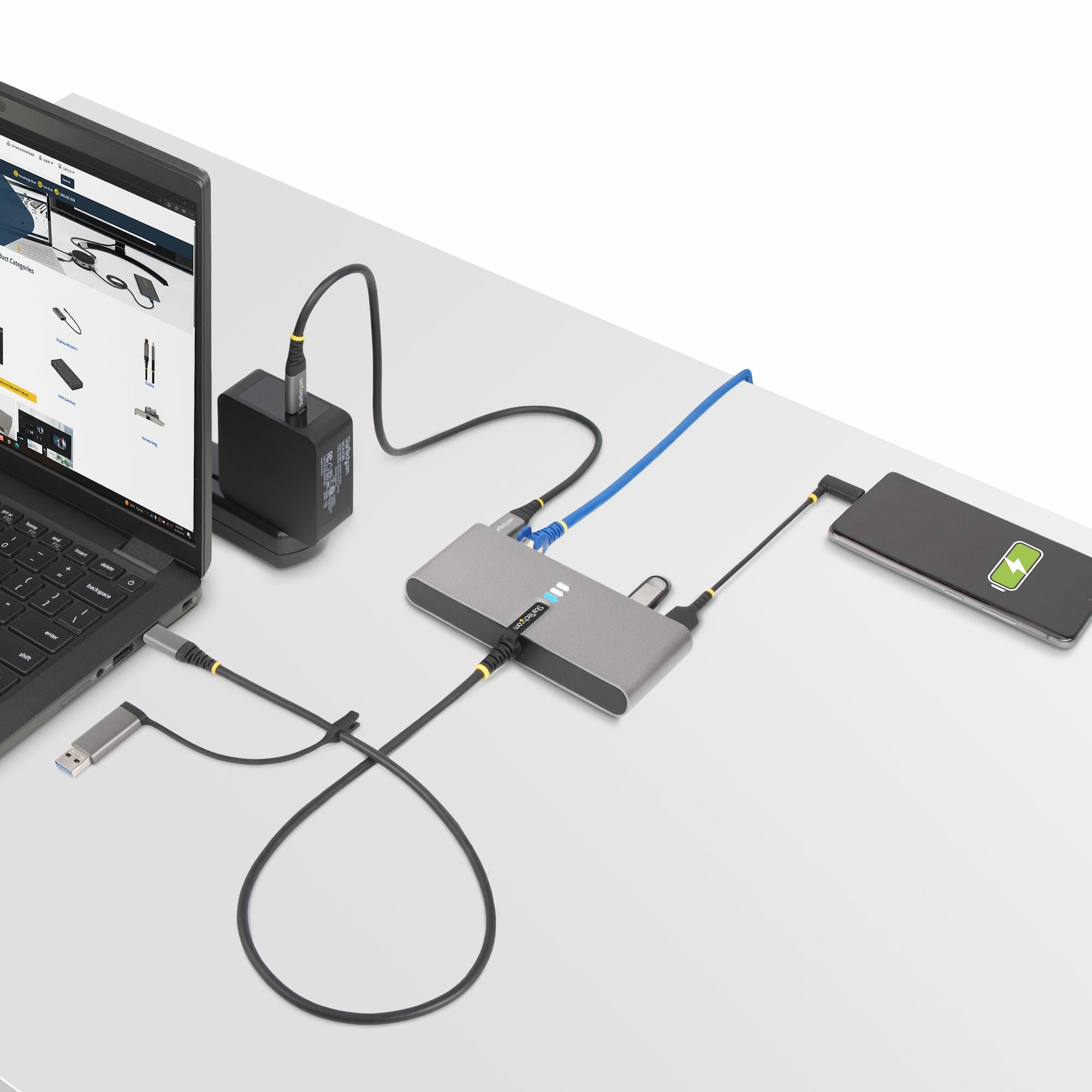 StarTech.com 5G2A1SGBB-USB-C-HUB station d'accueil Avec fil USB 3.2 Gen 1 (3.1 Gen 1) Type-C Gris - Image 8