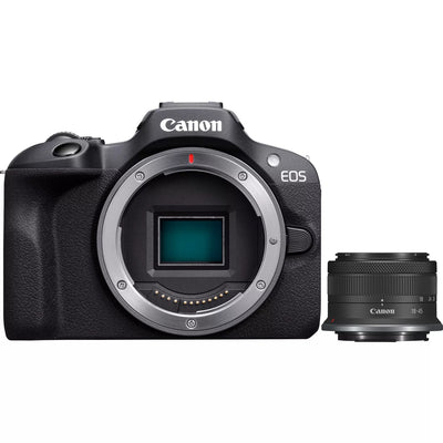 CANON EOS R100 + RF-S 18-45mm F4.5-6.3 IS STM Kit MILC 24.1 MP CMOS 6000 x 4000 pixels Black (6052C012) - Cartouches Certifiees