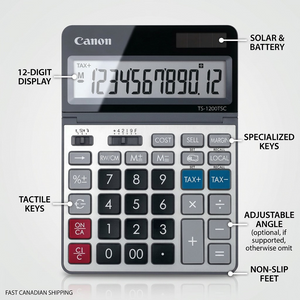 CANON TS-1200TSC Silver/Black 12-Digit Display (2468C004) - Cartouches Certifiees