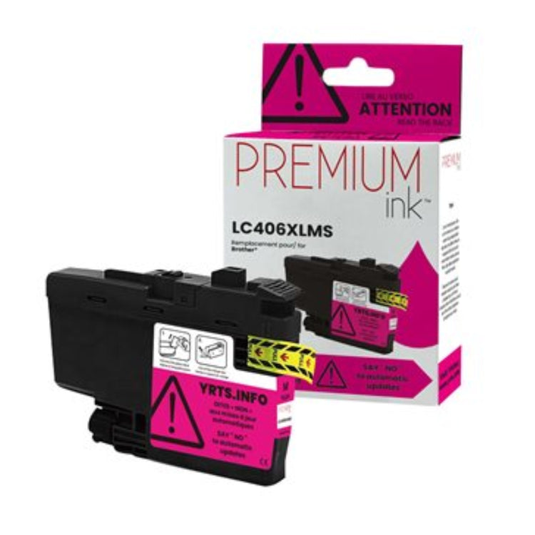 Compatible BROTHER LC406XLMS Magenta Inkjet Cartridge Premium Quality - Cartouches Certifiées
