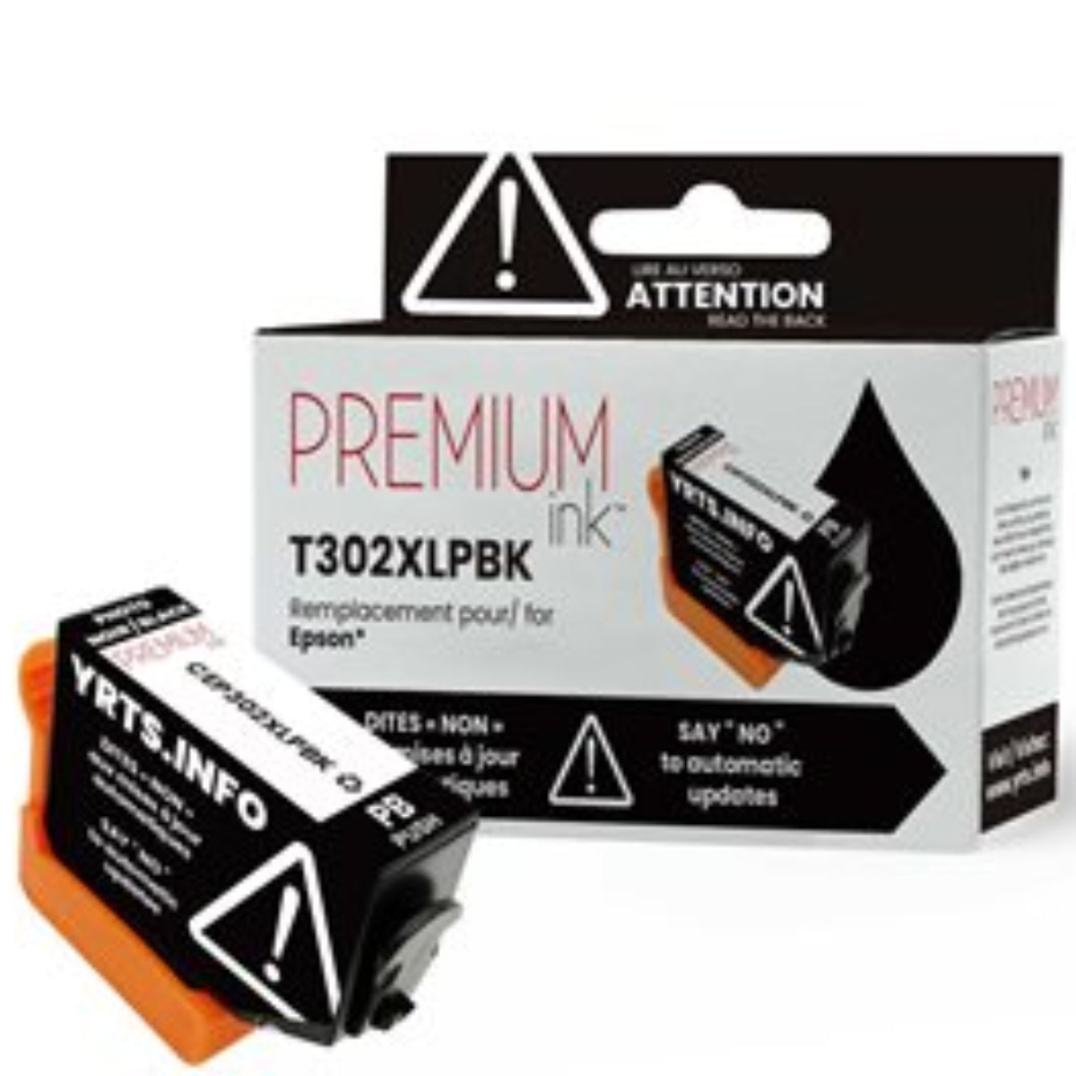 Compatible EPSON T302XL (T302XL120 ) Photo Black Inkjet Cartridge Premium Quality - Cartouches Certifiées
