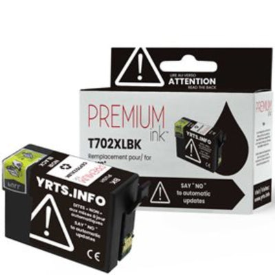 Compatible EPSON T702XL (T702XL120) Black Inkjet Cartridge Premium Quality - Cartouches Certifiées
