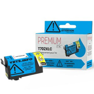 Compatible EPSON T702XL (T702XL220) Cyan Inkjet Cartridge Premium Quality - Cartouches Certifiées