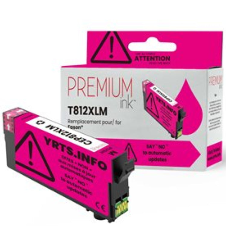 Compatible EPSON T812XL (T812XL320S) Magenta Inkjet Cartridge Premium Quality - Cartouches Certifiées