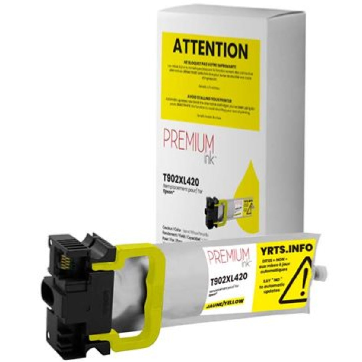 Compatible EPSON T902XL (T902XL420) Yellow Inkjet Cartridge Premium Quality - Cartouches Certifiées