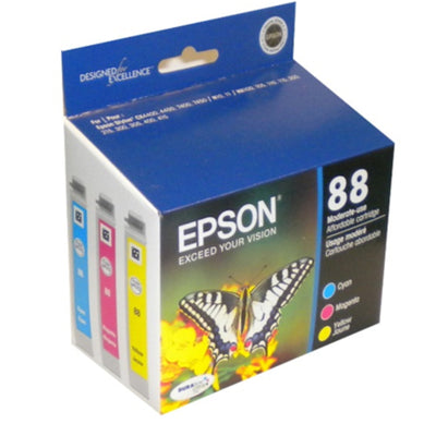 EPSON 88 (T088520-S) Tri Pack Color Original Inkjet Cartridge - Cartouches Certifiées
