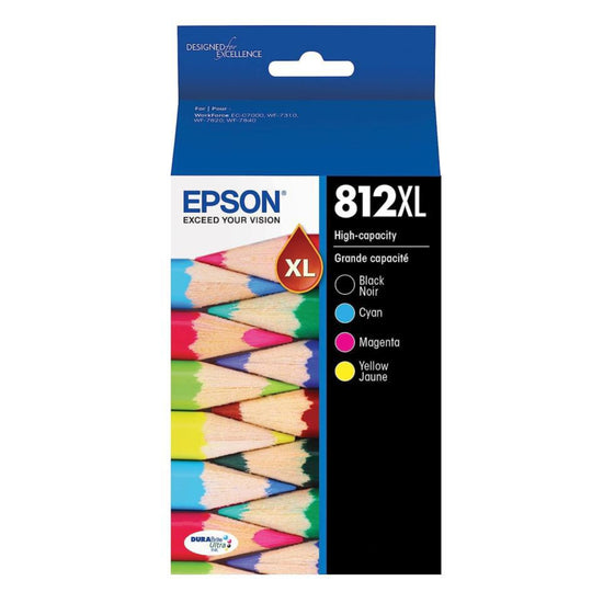 EPSON T812XL (T812XL-XCS) Noir et Couleur Originale Cartouche à Jet d'encre