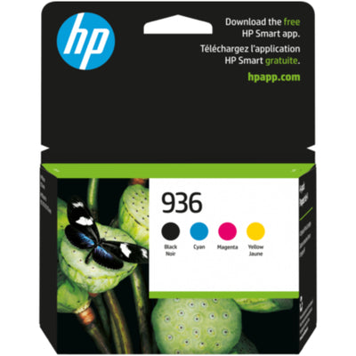 HP 936 (6C3Z5LN) 4 Pack Black and Color Original Inkjet Cartridge - Cartouches Certifiées