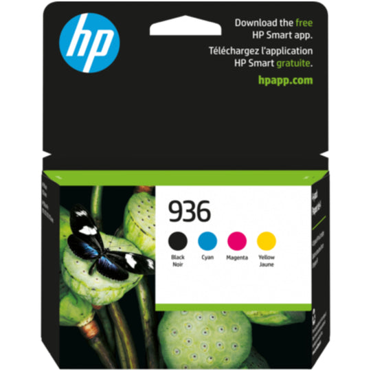 HP 936 (6C3Z5LN) Paquet de 4 Noir et Couleur Originale Cartouche à Jet d'encre