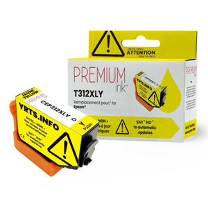 Compatible EPSON T312XL (T312XL420) Yellow Inkjet Cartridge Premium Quality - Cartouches Certifiées