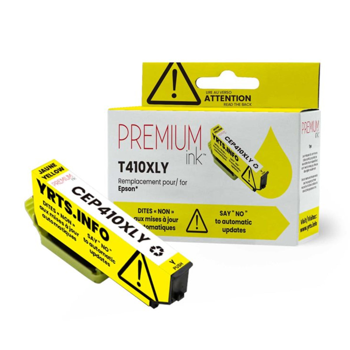 Compatible EPSON T410XL (T410XL420-S) Yellow Inkjet Cartridge Premium Quality - Cartouches Certifiées