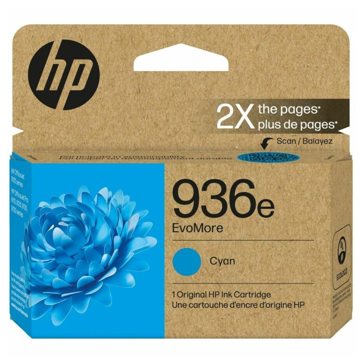 HP 936E (4S6V3LN) EVOMORE Cyan Original Inkjet Cartridge - Cartouches Certifiées