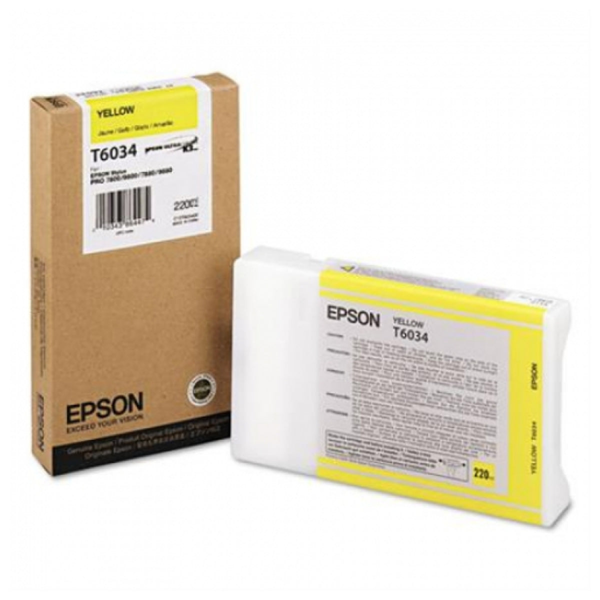 EPSON T603 (T603400) 220ml Yellow Original Inkjet Cartridge - Cartouches Certifiées
