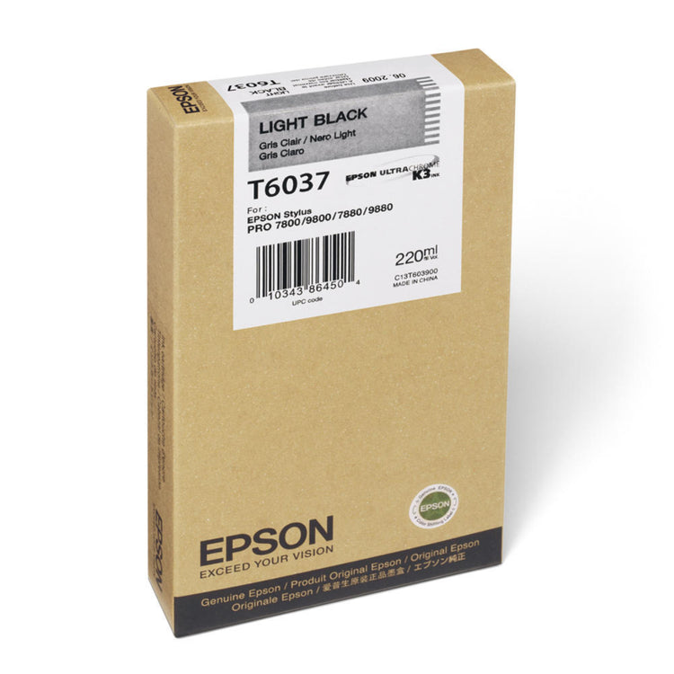 EPSON T603 (T603700) Light black Original Inkjet Cartridge - Cartouches Certifiées