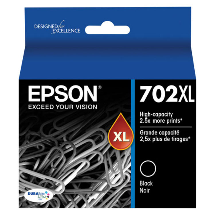 EPSON T702XL (T702XL120) Black Original Inkjet Cartridge - Cartouches Certifiées