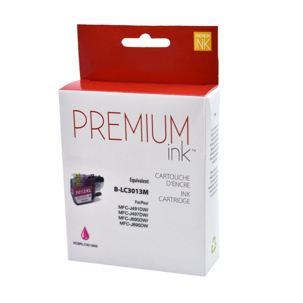 Compatible BROTHER LC3013MXL Magenta Inkjet Cartridge Premium Quality - Cartouches Certifiées