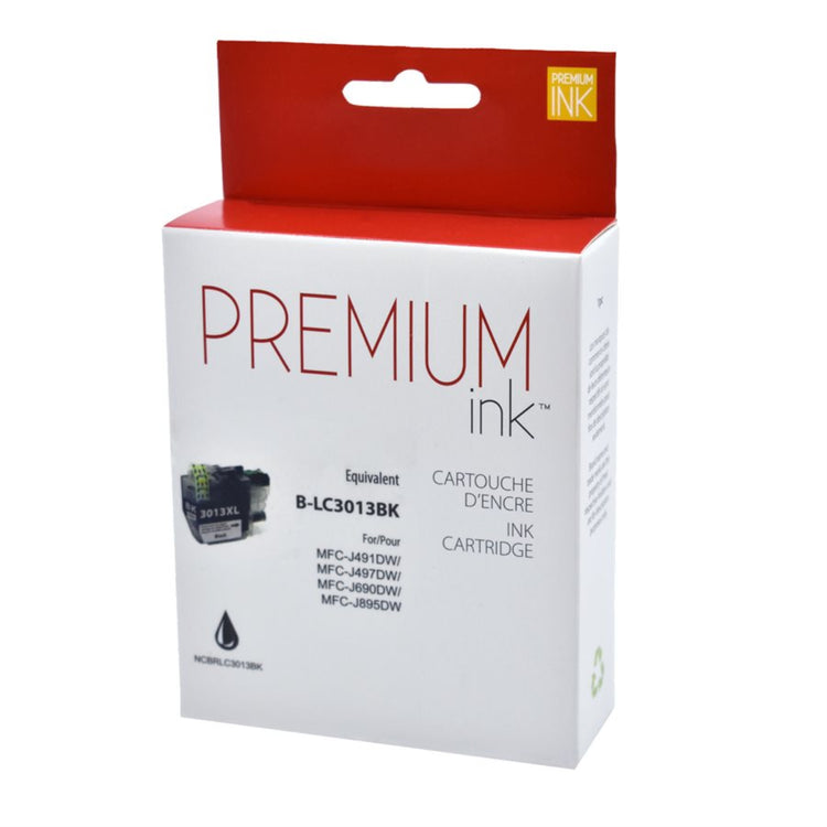 Compatible BROTHER LC3013BKXL Black Inkjet Cartridge Premium Quality - Cartouches Certifiées