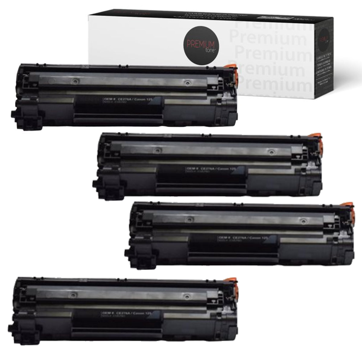 Compatible HP (78A) Set of 4 Black Toner Cartridge Premium Quality - Cartouches Certifiées
