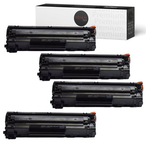Compatible HP (78A) Set of 4 Black Toner Cartridge Premium Quality - Cartouches Certifiées