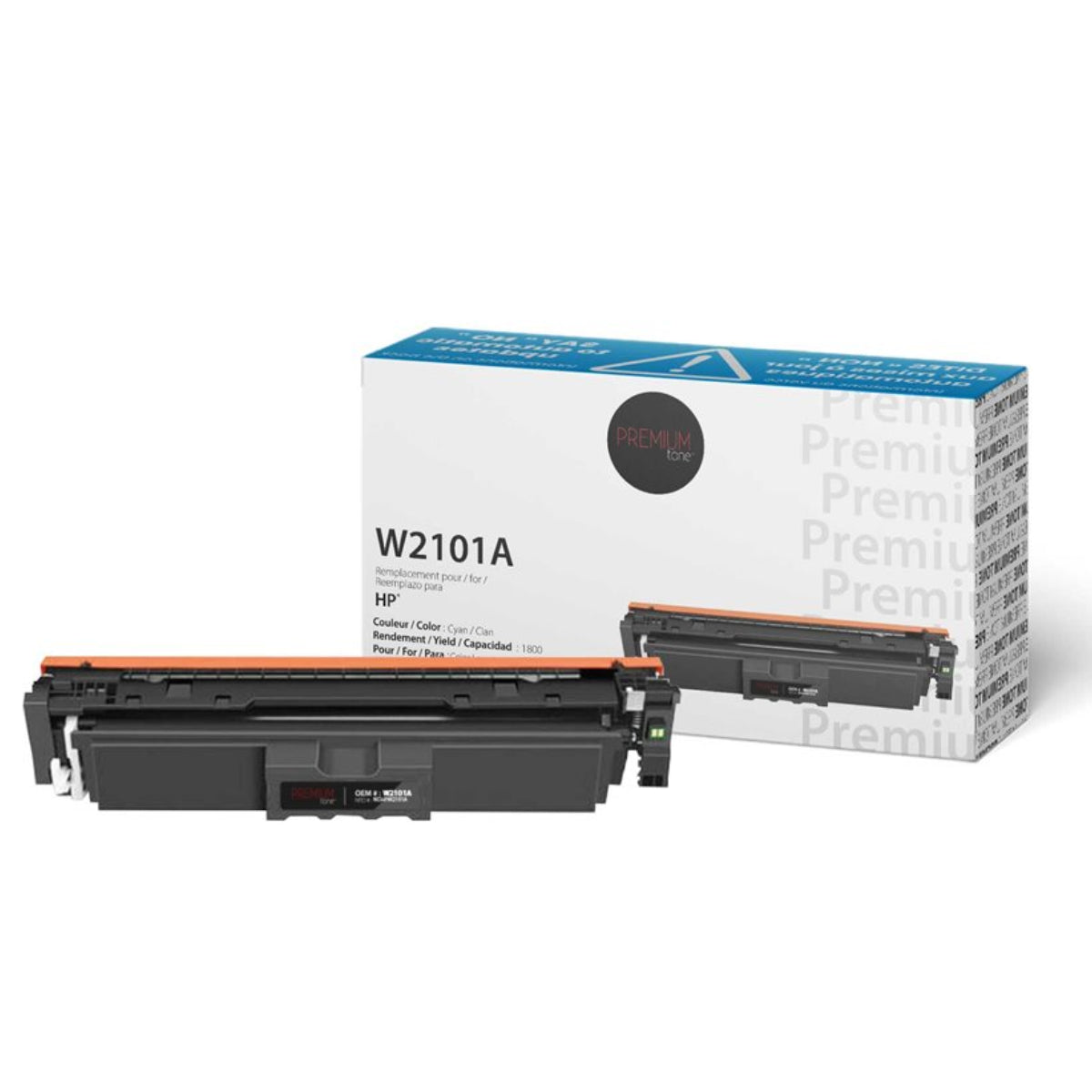 Compatible HP W2101A (210A) Cyan Toner Cartridge Premium Quality - Cartouches Certifiées