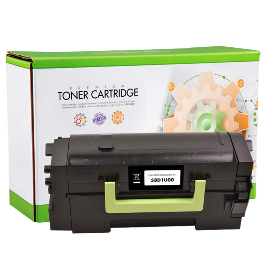 Compatible LEXMARK 58D1U00 Noir Cartouche Laser