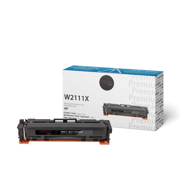 Compatible HP (206X) Cyan Toner Cartridge Premium Quality - Cartouches Certifiées
