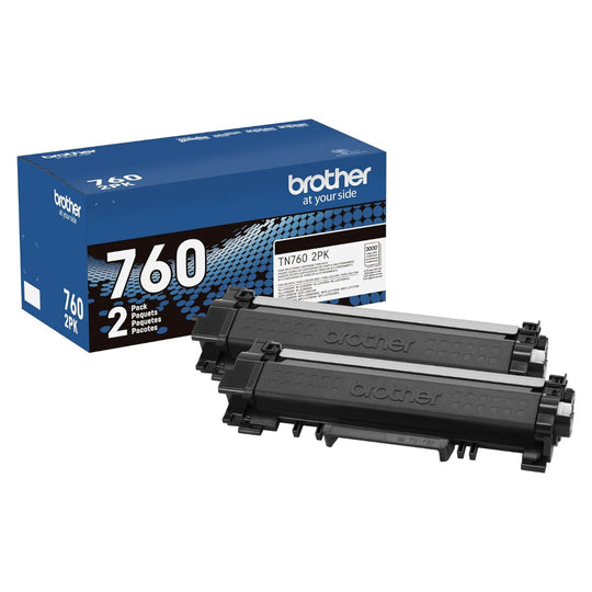 BROTHER TN-760 Ensemble de 2 Cartouche Laser Noir Originale