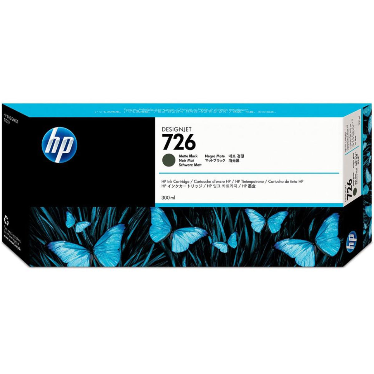 HP 726 - 300ml (CH575A) Matte Black Original Inkjet Cartridge ...