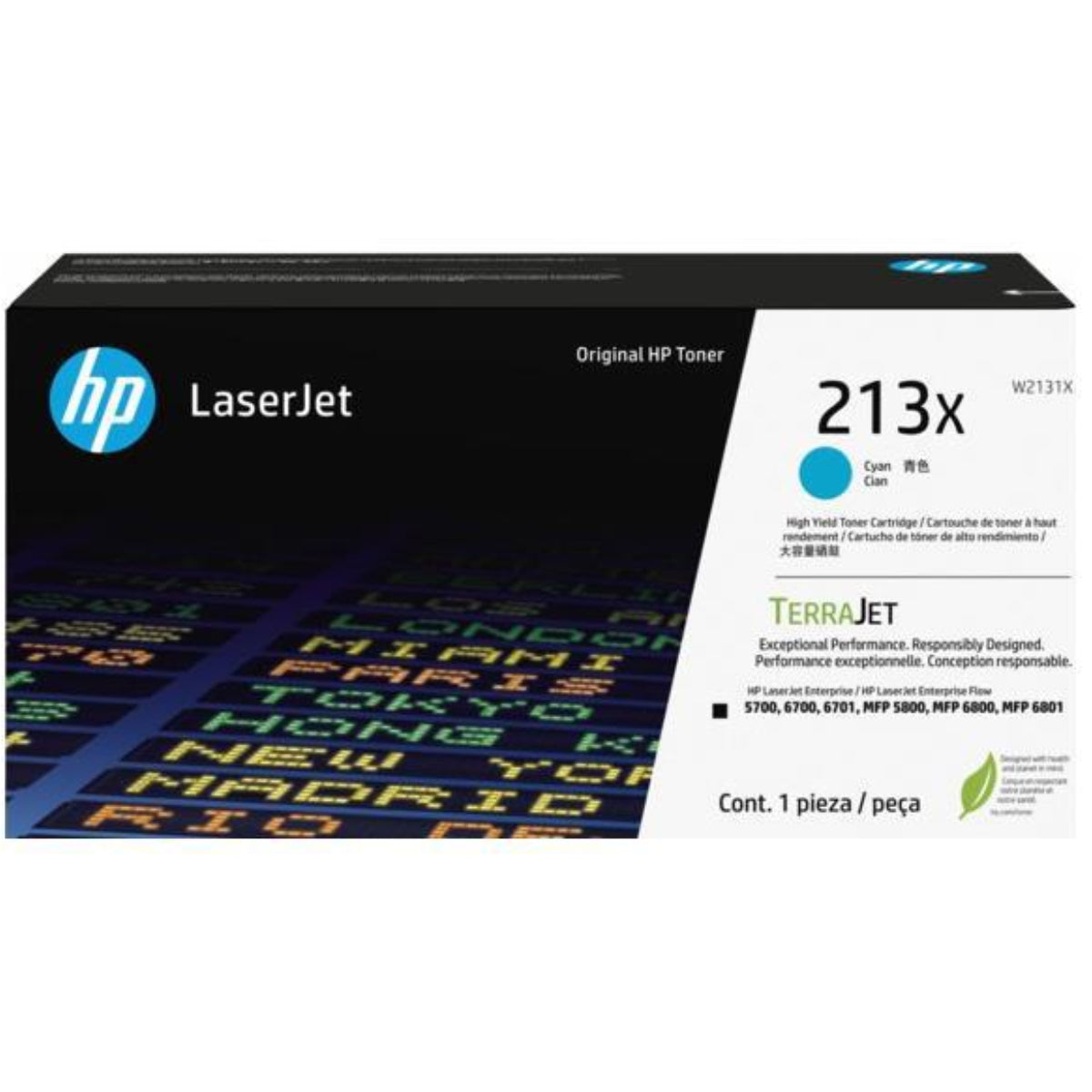 HP W2131X (213X) Cyan Original Toner Cartridge - Cartouches Certifiées