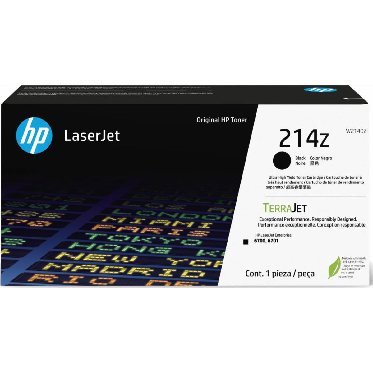 HP W2140Z (214Z) Black Original Toner Cartridge - Cartouches Certifiées