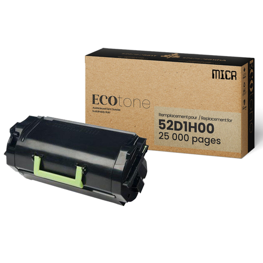Remise à Neuf LEXMARK 52D1H00 Noir MICR Cartouche Laser