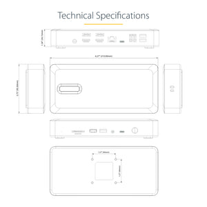StarTech.com 132N-TB4USB4DOCK station d'accueil Avec fil Thunderbolt 4 Gris - Image 18