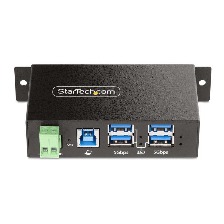 StarTech.com 5G4AINDRM-USB-A-HUB hub & concentrateur USB 3.2 Gen 1 (3.1 Gen 1) Type-B 5000 Mbit/s Noir - Image 3
