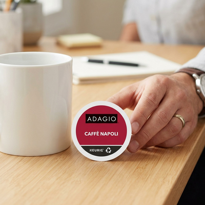 COFFEE-K CUP ADAGIO CAFFE NAPOLI DARK ROAST 24/BX - Cartouches Certifiees