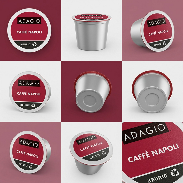 COFFEE-K CUP ADAGIO CAFFE NAPOLI DARK ROAST 24/BX - Cartouches Certifiees