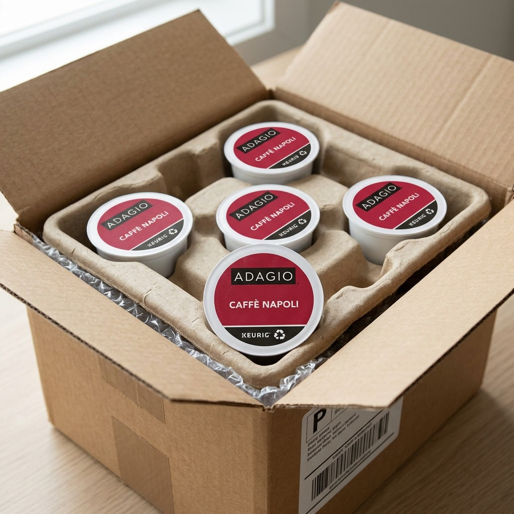COFFEE-K CUP ADAGIO CAFFE NAPOLI DARK ROAST 24/BX - Cartouches Certifiees
