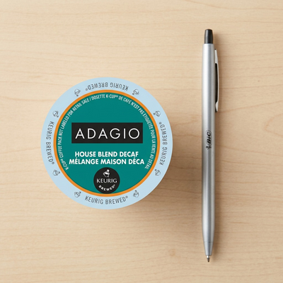 COFFEE-K CUP ADAGIO HOUSE BLEND, DECAF, MEDIUM ROAST 24/BX - Cartouches Certifiees