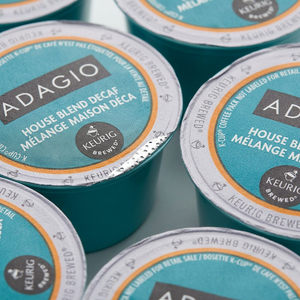 COFFEE-K CUP ADAGIO HOUSE BLEND, DECAF, MEDIUM ROAST 24/BX - Cartouches Certifiees