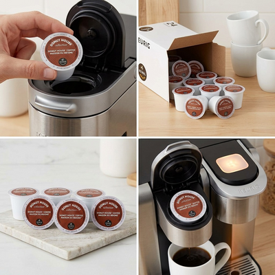 COFFEE-K CUP DONUT HOUSE LIGHT ROAST (06534) 24/BX - Cartouches Certifiees