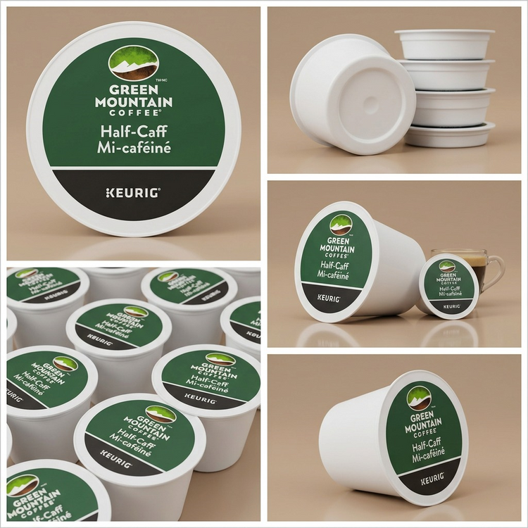 COFFEE-K CUP GREEN MOUNTAIN HALF-CAFF MEDIUM ROAST 24/BX - Cartouches Certifiees