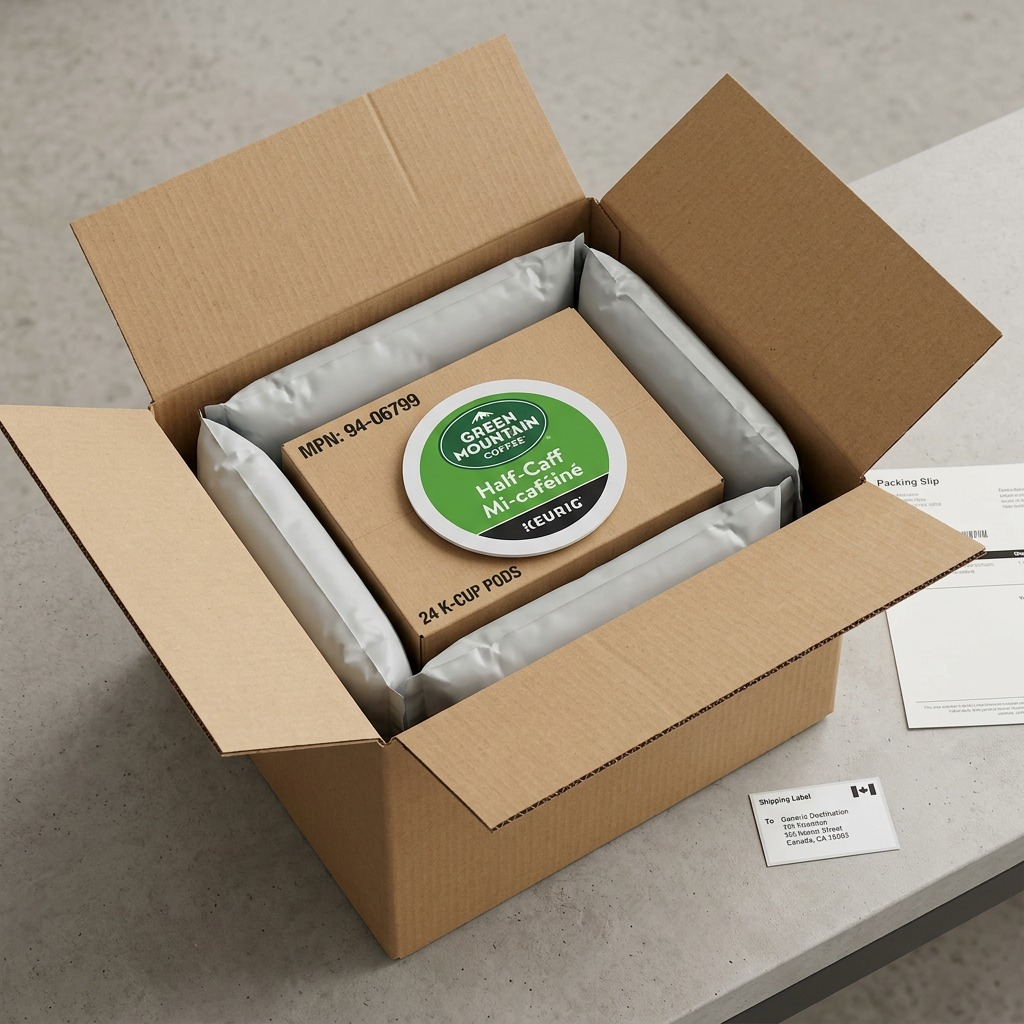 COFFEE-K CUP GREEN MOUNTAIN HALF-CAFF MEDIUM ROAST 24/BX - Cartouches Certifiees