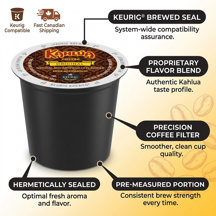 COFFEE-K CUP KAHLUA (01141) 24/BX - Cartouches Certifiees